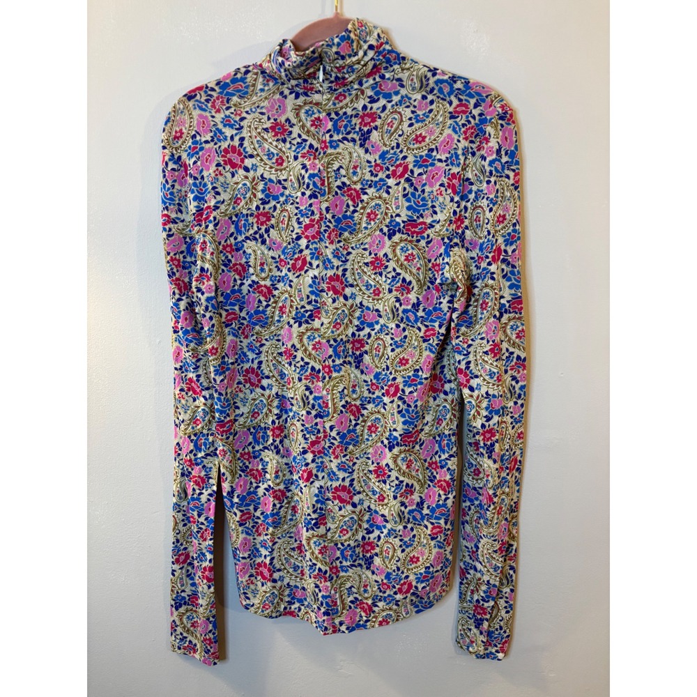 Isabel MARANT Lizyela Turtleneck Top Paisley Floral 42 US 10 - Picture 5 of 7
